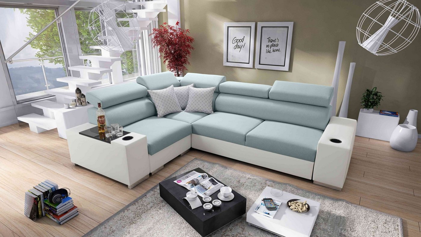 Best for Home Ecksofa PETE II: Schlaffunktion & Bettkasten für das Moderne Wohnzimmer von Best for Home