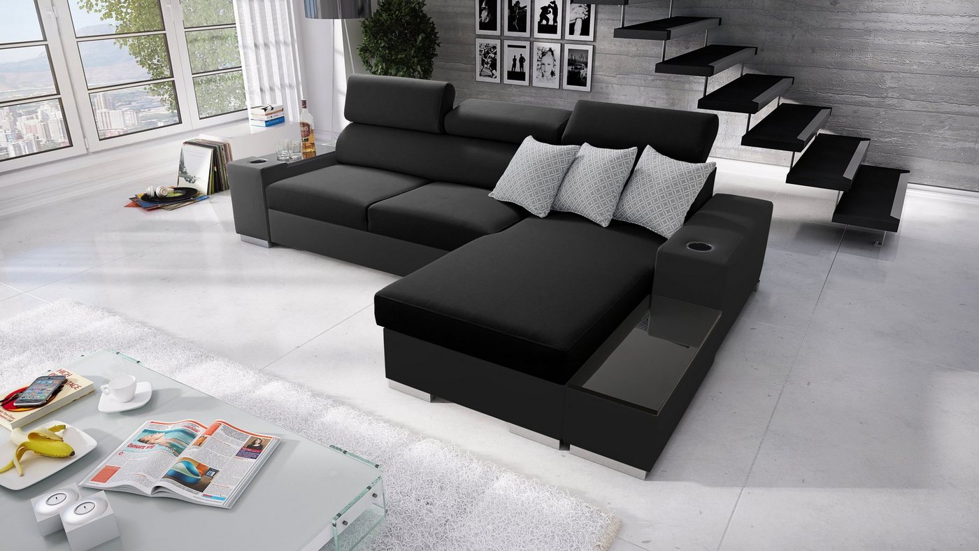 Best for Home Ecksofa Pete I Maxi: Schlaffunktion & Bettkasten für das Moderne Wohnzimmer von Best for Home