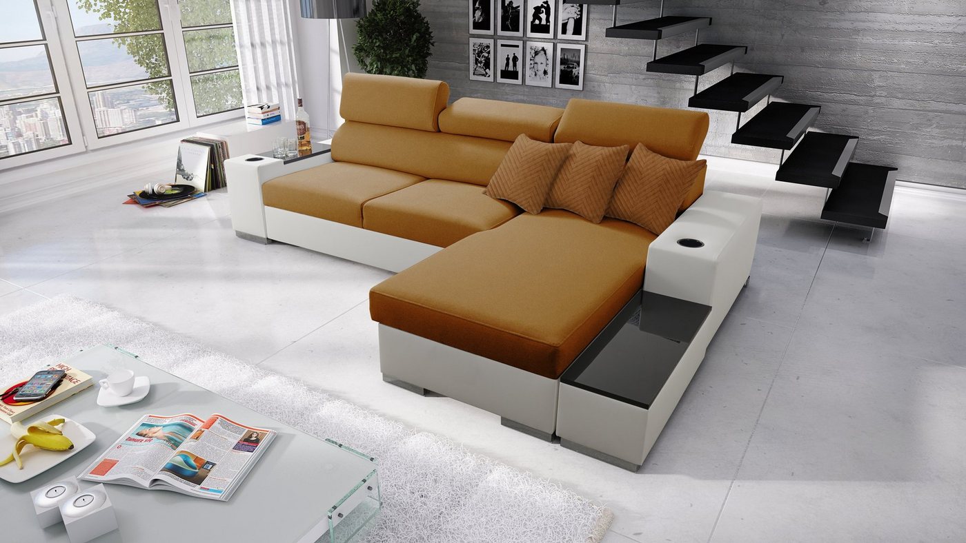 Best for Home Ecksofa Pete I Maxi: Schlaffunktion & Bettkasten für das Moderne Wohnzimmer von Best for Home