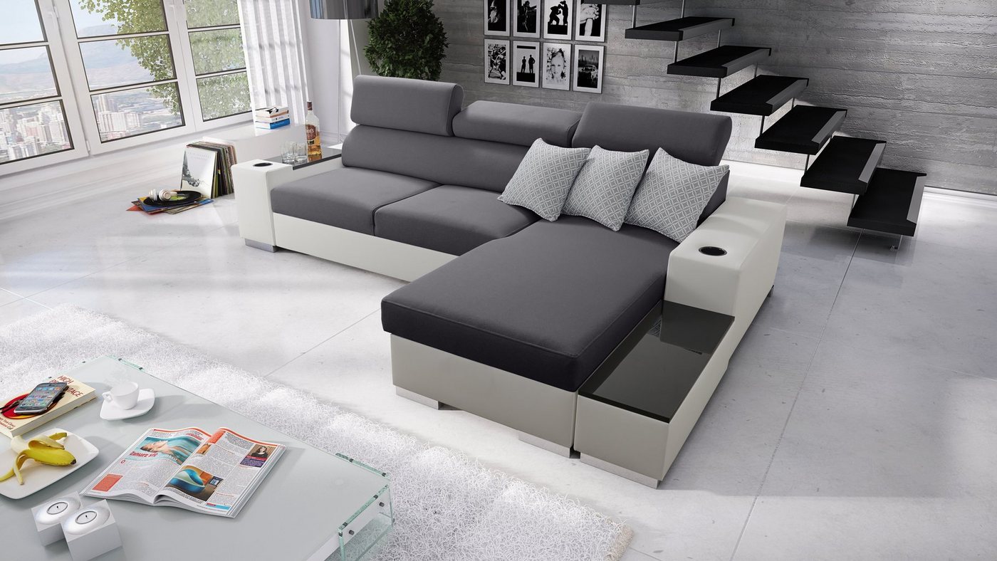 Best for Home Ecksofa Pete I Maxi: Schlaffunktion & Bettkasten für das Moderne Wohnzimmer von Best for Home