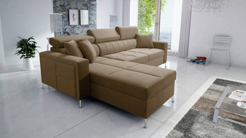 Best for Home Ecksofa Modernes Ecksofa SID I MINI – Stauraum & Schlaffunktion, Schlaffunktion Best for Home Ecksofa Modernes Ecksofa SID I MINI – Stauraum & Schlaffunktion, Schlaffunktion von Best for Home