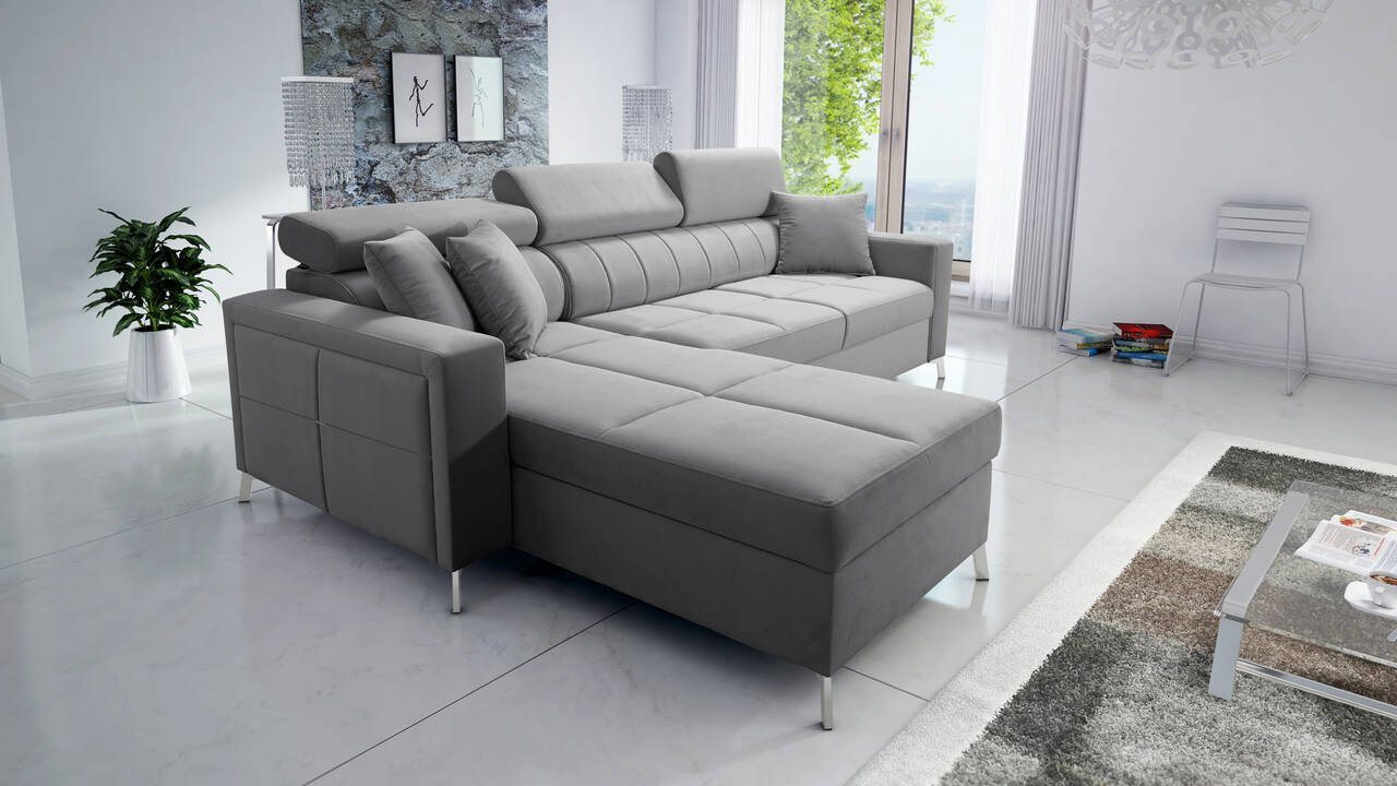 Best for Home Ecksofa Modernes Ecksofa SID I MINI – Stauraum & Schlaffunktion, Schlaffunktion Best for Home Ecksofa Modernes Ecksofa SID I MINI – Stauraum & Schlaffunktion, Schlaffunktion von Best for Home