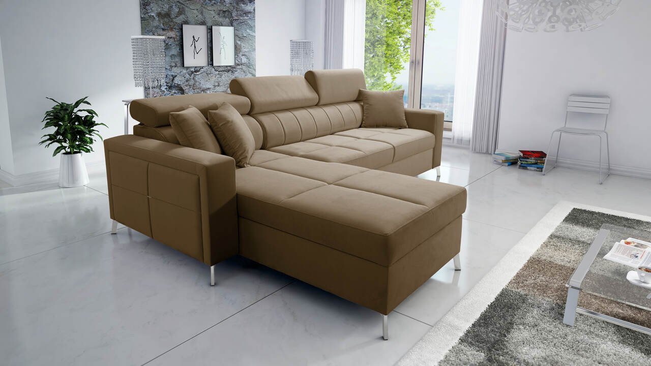 Best for Home Ecksofa Modernes Ecksofa SID I MINI – Stauraum & Schlaffunktion, Schlaffunktion Best for Home Ecksofa Modernes Ecksofa SID I MINI – Stauraum & Schlaffunktion, Schlaffunktion von Best for Home