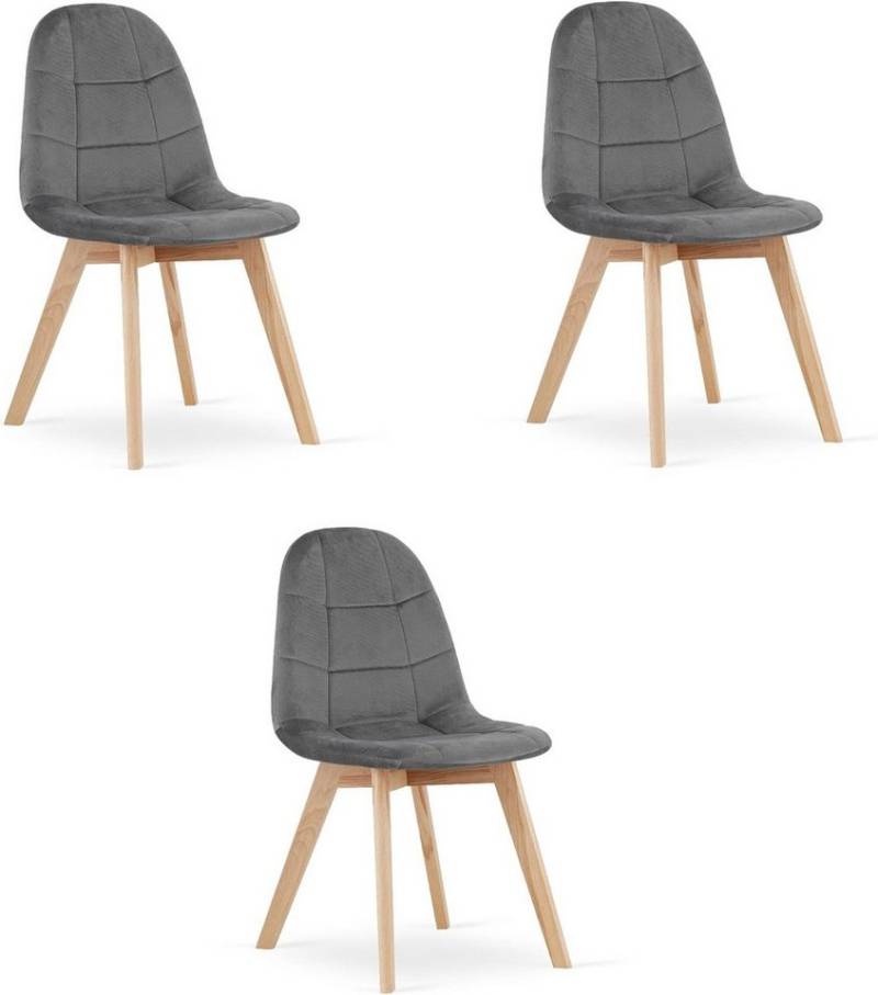 Best for Home Esszimmerstuhl Best For Home – BORA Ergonomischer Samt-Essstuhl mit Holzbeinen Best for Home Esszimmerstuhl Best For Home – BORA Ergonomischer Samt-Essstuhl mit Holzbeinen von Best for Home