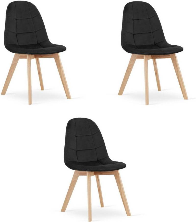 Best for Home Esszimmerstuhl Best For Home – BORA Ergonomischer Samt-Essstuhl mit Holzbeinen Best for Home Esszimmerstuhl Best For Home – BORA Ergonomischer Samt-Essstuhl mit Holzbeinen von Best for Home