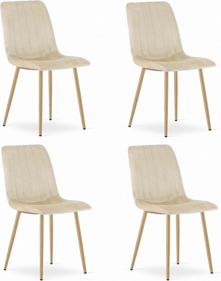 Best for Home Esszimmerstuhl Best For Home– Elegante Samtstühle mit Metallbeinen in Holzoptik Best for Home Esszimmerstuhl Best For Home– Elegante Samtstühle mit Metallbeinen in Holzoptik von Best for Home