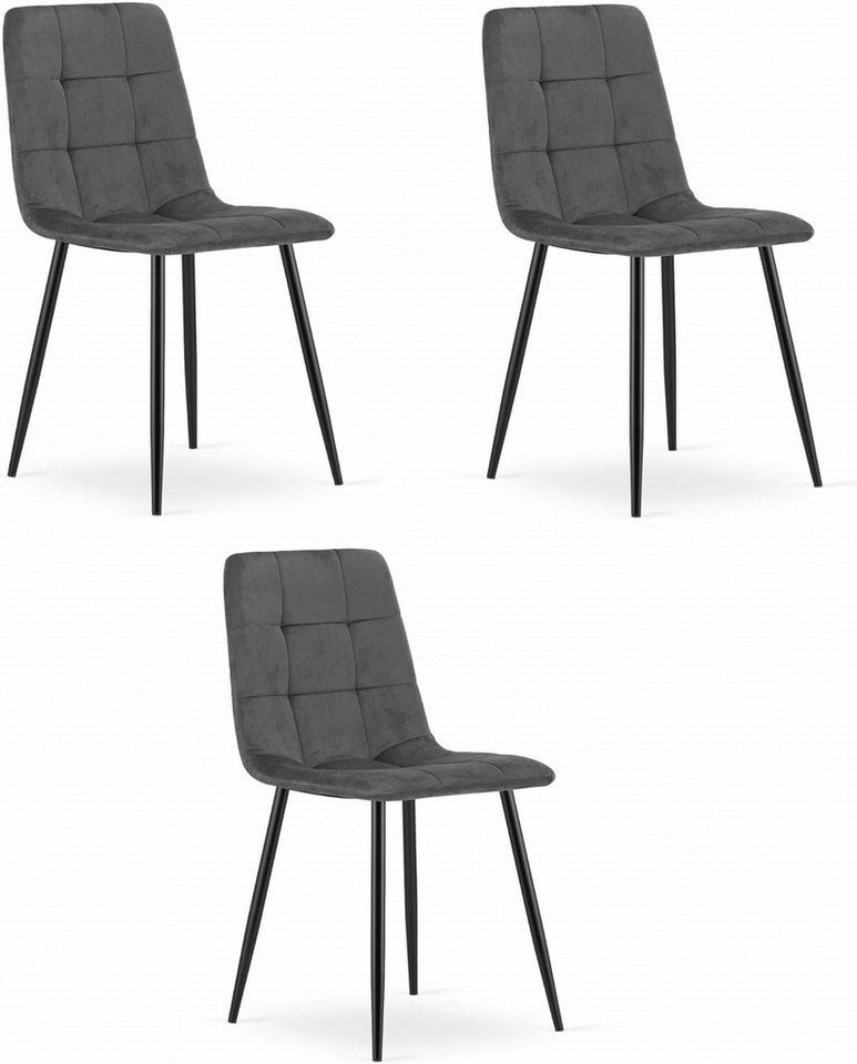 Best for Home Esszimmerstuhl Best for home – Veloursstuhl mit Metallbeinen – Modern und bequem Best for Home Esszimmerstuhl Best for home – Veloursstuhl mit Metallbeinen – Modern und bequem von Best for Home