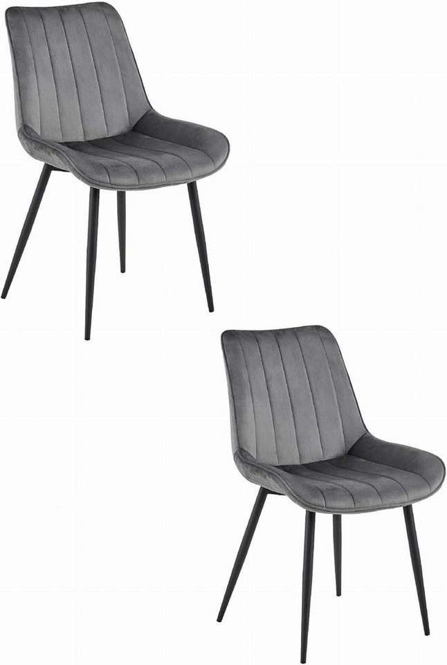 Best for Home Esszimmerstuhl Moderner Stuhl in Anthrazit–Stilvolles Design für Wohn-oder Esszimmer von Best for Home