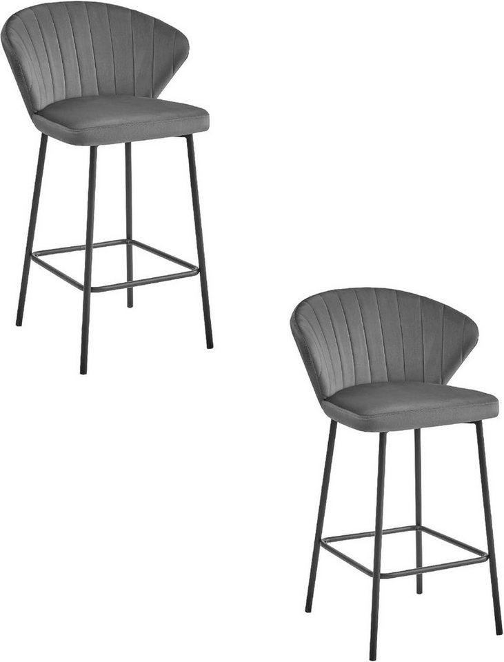 Best for Home Hocker Best for Home–Barhocker–Moderner Velourssitz & Elegantes Metallgestell Best for Home Hocker Best for Home–Barhocker–Moderner Velourssitz & Elegantes Metallgestell von Best for Home