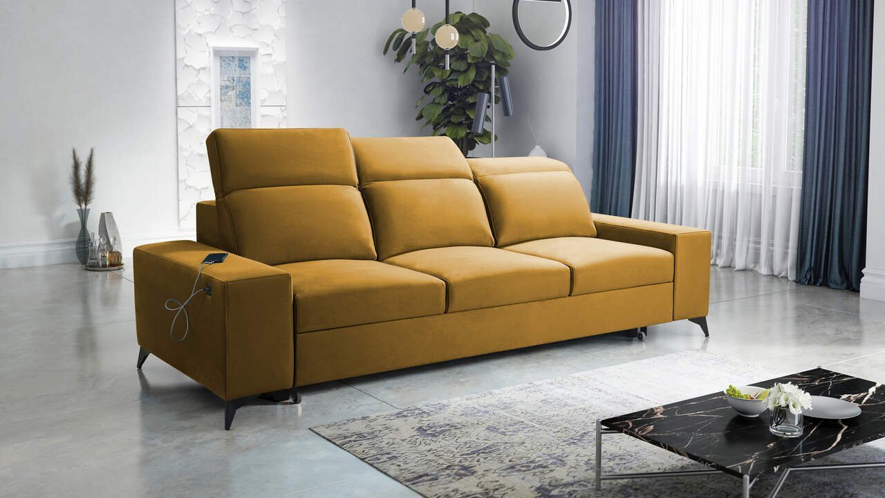 Best for Home Schlafsofa BRITTA für das Wohnzimmer, Gästezimmer, mit USB-Anschluss von Best for Home