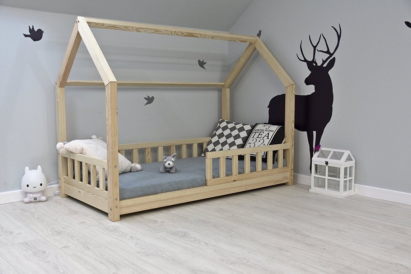 Best for Kids Hausbett, mit Rausfallschutz und Lattenrost von Best for Kids