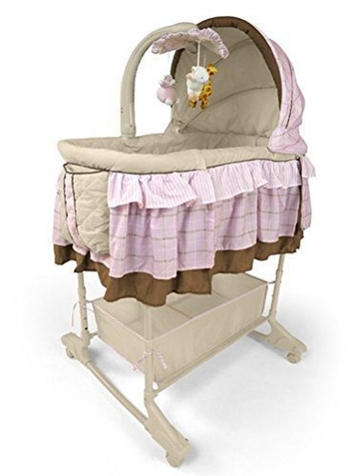 Best for Kids Stubenbett Stubenbett mit Metallrahmen & Matratze– Umbaubare Schaukelwiege von Best for Kids