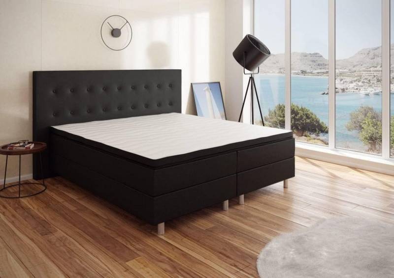 Best for You Boxspringbett NEO Bonellfederkern inkl. 7 cm Topper (90X200 100X200 120X200 140x200 160x200 180x200 200x200 cm), inkl. Lieferung bis in die Wohnung, TOP- Preis-Leistungs-Verhältnis von Best for You