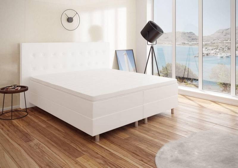 Best for You Boxspringbett NEO Bonellfederkern inkl. 7 cm Topper (90X200 100X200 120X200 140x200 160x200 180x200 200x200 cm), inkl. Lieferung bis in die Wohnung, TOP- Preis-Leistungs-Verhältnis von Best for You