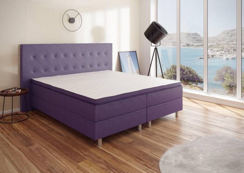 Best for You Boxspringbett NEO Bonellfederkern inkl. 7 cm Topper (90X200 100X200 120X200 140x200 160x200 180x200 200x200 cm), inkl. Lieferung bis in die Wohnung, TOP- Preis-Leistungs-Verhältnis von Best for You