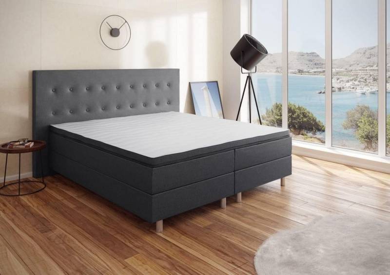 Best for You Boxspringbett NEO Bonellfederkern inkl. 7 cm Topper (90X200 100X200 120X200 140x200 160x200 180x200 200x200 cm), inkl. Lieferung bis in die Wohnung, TOP- Preis-Leistungs-Verhältnis von Best for You