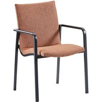 4x Dining-Sessel Positano anthrazit/terracotta von Best