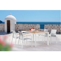 BEST 5-tlg. Paros+Tisch Paros 160x90cm weiss von Best