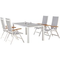 BEST Diningset »Cavalese«, 4 Sitzplätze, Aluminium - weiss von Best