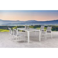 BEST Diningset »Rhodos«, 4 Sitzplätze, Aluminium - weiss von Best