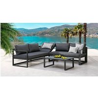 BEST Loungegruppe Rhodos anthrazit Metall, Aluminium, 12-teilig von Best