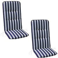 2 BEST Sitzkissen blau, weiß 50,0 x 120,0 cm von Best