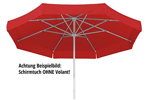 BEST Sonnenschirm, Großschirm Ibiza 8-teilig, rot, 400 x 400 x 290 cm, 8430060 von BEST