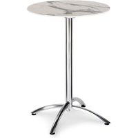 BEST Stehtisch Firenze 70cm Ø rund silber/Marmor von Best