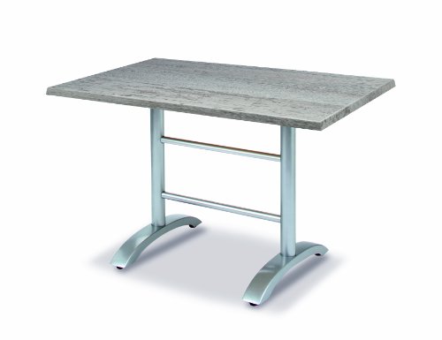 Best 43541289 Tisch Maestro rechteckig 120 x 80 cm, Silber/Montpellier von Best