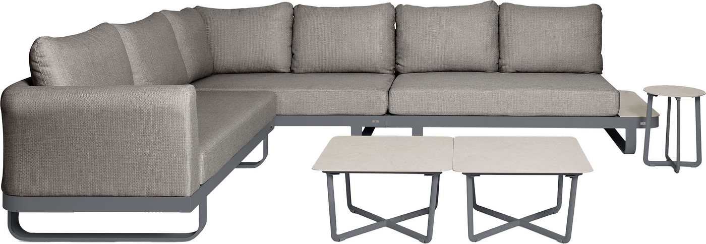 Best Gartenlounge-Set Fellow, (Set, 15-tlg), inklusive 10 Kissen und 3 Beistelltischen von Best