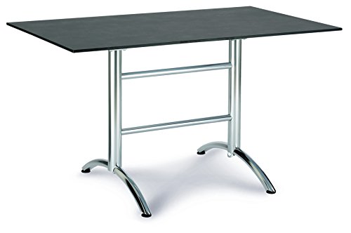 Best Klapptisch Firenze eckig, Silber/Ardesia, 80 x 130 x 73 cm, 43551385 von BEST