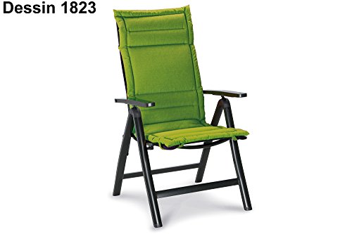 Best Soft-Line Stuhlauflage Hochlehner, v. Dessins, Polyester/Baumwolle, 120 x 50 x 4 cm 1823 - grün von Best