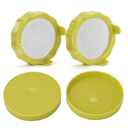 BestAlice 4 Stück Keimdeckel, Keimglas-Siebdeckel mit Edelstahl-Display für 86 mm breite Einmachgläser, Keimset Sprout Maker BestAlice 4 Stück Keimdeckel, Keimglas-Siebdeckel mit Edelstahl-Display für 86 mm breite Einmachgläser, Keimset Sprout Maker von BestAlice