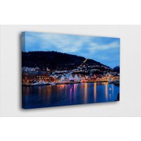 Berühmte Orte Kunst Leinwand-Bergen Norwegen Bei Nacht Leinwand Poster/Gedruckte Bilder Wand Dekoration Poster Oder Canvas Bereit Zum Aufhängen von BestCanvasEver