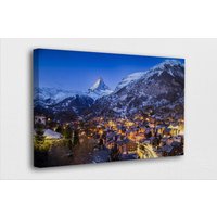 Berühmte Orte Kunst Leinwand-Matterhorn Schweiz Leinwand Poster/Gedruckte Bilder Wand Dekoration Poster Oder Canvas Bereit Zum Aufhängen von BestCanvasEver