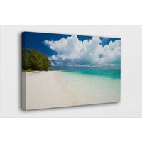 Berühmte Orte Leinwand-Weltberühmte Pristine Grace Bay Beach Provenciales-Hallmark Turks - Und Caicosinseln Poster Oder Canvas Bereit Zum Aufhängen von BestCanvasEver