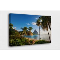 Famous Places Art Canvas-st Lucia Pitons Place Canvas Poster/Gedruckte Bilder Wand Kunst Dekoration Poster Oder Canvas Bereit Zum Aufhängen von BestCanvasEver