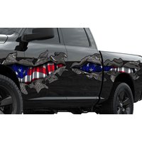 Us Flagge Farbiges Auto Vinyl Design, Zerrissenes Metall Aufkleber, Vinyl, Zzj_2 Us Flagge Farbiges Auto Vinyl Design, Zerrissenes Metall Aufkleber, Vinyl, Zzj_2 von BestColorDecals