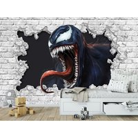 Venom Tapete Zum Schälen Und Aufkleben Für Jungenzimmer - Superhelden-Wandkunst Wandbild Teenager-Spielzimmer Abnehmbare Dekoration Kinderzimmer von BestDecals