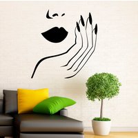 Maniküre Wand Aufkleber Vinyl Mädchen Hände Nägel Interior Home Design Kunst Wandbilder Spa Beauty Salon Decor | 2M01R von BestDecalsUSA