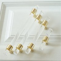 14 Zoll 15 Zoll 16 Schubladenknauf Gold Klar Acryl Dresser Pulls Griffe Schrankgriffe Knäufe Knobs Badezimmer von BestHardwareStore