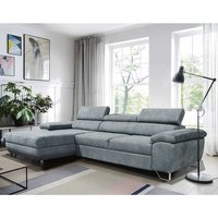 Couch Funktionsecke grau in modernem Design 281 cm breit von BestLivingHome