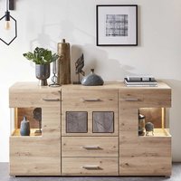 Design Sideboard in Graubraun und Wildeiche Optik 170 cm breit von BestLivingHome