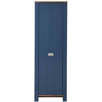 Dielenkleiderschrank blau im Landhausstil 201 cm hoch - 65 cm breit von BestLivingHome