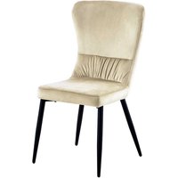Esstisch Stühle Beige modern mit hoher Lehne 52 cm breit (4er Set) von BestLivingHome