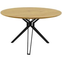 Esszimmer Tisch mit runder Tischplatte Schweizer Kante von BestLivingHome