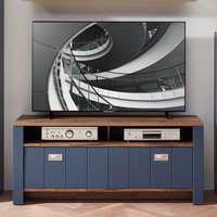 Fernsehertisch in Blau und Eiche dunkel modernen Landhausstil von BestLivingHome
