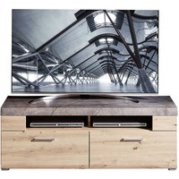 Fernsehlowboard in Graubraun und Wildeiche Optik 140 cm breit von BestLivingHome