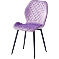 Lila Esstisch Stühle in modernem Design Gestell aus Metall (4er Set) von BestLivingHome