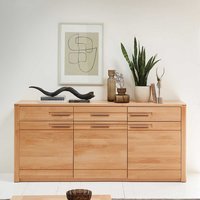 Modernes Sideboard in Kernbuchefarben teilmassiv 190 cm breit von BestLivingHome